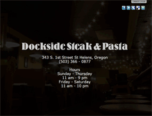 Tablet Screenshot of docksidesteakandpasta.com